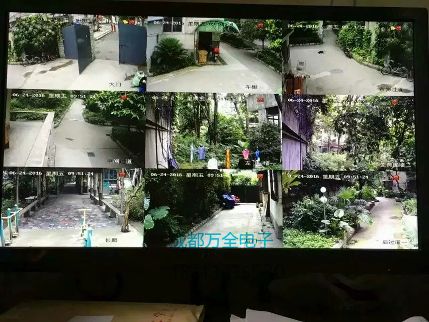 小區(qū)監(jiān)控系統(tǒng)畫(huà)面